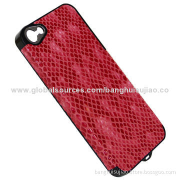 Red Leather Phone Case for iPhone 5/5S, Many Colors and Styles Available